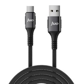 Juo 66W USB-A to Type-C Örgülü 1 mt Hızlı Şarj ve Data Kablosu