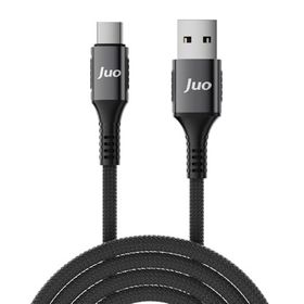 Juo 66W USB-A to Type-C Örgülü 2 mt Hızlı Şarj ve Data Kablosu