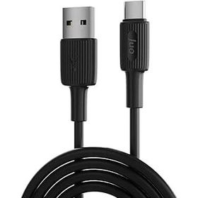 Juo 66W USB-A to USB Type-C Silikon Siyah 1 mt Hızlı Şarj ve Data Kablosu