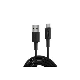 Juo 66W USB-A to USB Type-C Silikon Siyah 1 mt Hızlı Şarj ve Data Kablosu