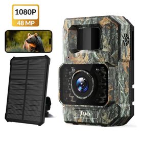 Juo 850WS Güneş Enerjili 48 MP Full HD WiFi Hareket Sensörlü Gece Görüşlü IP66 Su Geçirmez Fotokapan