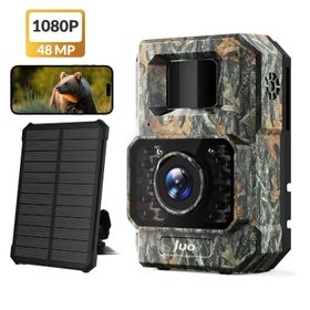 Juo 850WS Güneş Enerjili 48 MP Full HD WiFi Hareket Sensörlü Gece Görüşlü IP66 Su Geçirmez Fotokapan