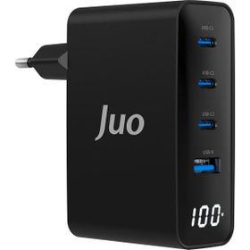 Juo GAN 100W 3 Type-C + USB-A Led Ekranlı iPhone Macbook Notebook Hızlı Şarj Aleti