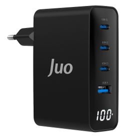 Juo GAN 100W 3 Type-C + USB-A Led Ekranlı iPhone Macbook Notebook Hızlı Şarj Aleti