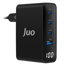 Juo GAN 100W 3 Type-C + USB-A Led Ekranlı iPhone Macbook Notebook Hızlı Şarj Aleti