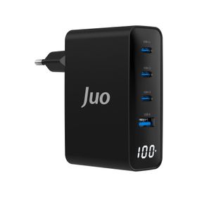 Juo GAN 100W 3 Type-C + USB-A Led Ekranlı iPhone Macbook Notebook Hızlı Şarj Aleti