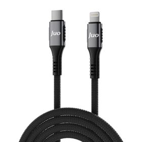 Juo iPhone iPad 27W USB Type-C to Lightning 1 mt Örgülü Hızlı Şarj ve Data Kablosu