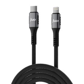 Juo iPhone iPad 27W USB Type-C to Lightning 1 mt Örgülü Hızlı Şarj ve Data Kablosu