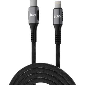 Juo iPhone iPad 27W USB Type-C to Lightning 1 mt Örgülü Hızlı Şarj ve Data Kablosu