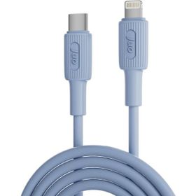 Juo iPhone iPad 27W USB Type-C to Lightning Mavi 1 mt Silikon Hızlı Şarj ve Data Kablosu