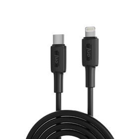 Juo iPhone iPad 27W USB Type-C to Lightning Siyah 2 mt Silikon Hızlı Şarj ve Data Kablosu