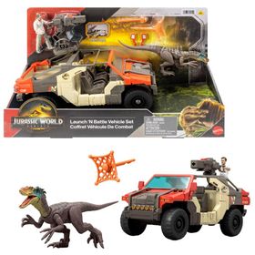 Jurassic World JGB59 Fırlatma ve Savaş Aracı Figürlü Oyun Seti