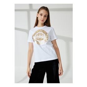 Just Cavalli 74PBHF03 Beyaz Kadın T-shirt