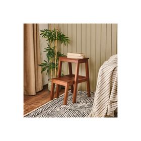 Just Home 54x37x34 cm Ceviz Merdiven Tabure