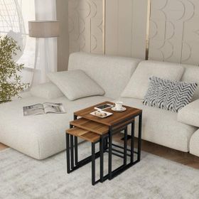 Just Home Arda 50 cm Ceviz Zigon Sehpa