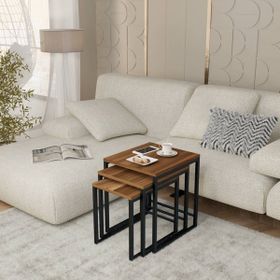 Just Home Arda 50 cm Ceviz Zigon Sehpa