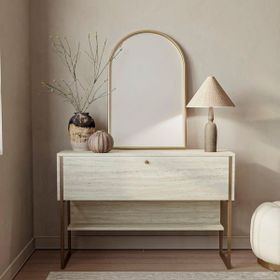 Just Home Artemis 80x30x120 cm Traverten Altın Dresuar