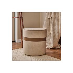 Just Home Latte Krem Kahverengi 42x40x40 cm Puf