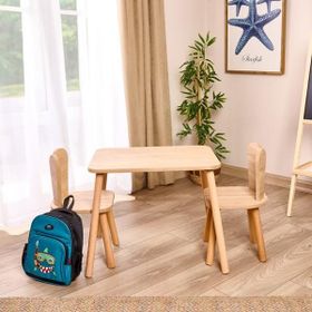 Just Home Montessori Ebru 60x45x50 cm 2 Sandalye 1 Masalı Çocuk Çalışma Masası Takımı