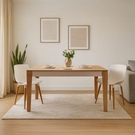 Just Home Sefton Safir Meşe Beyaz 75x80x140 cm Masa