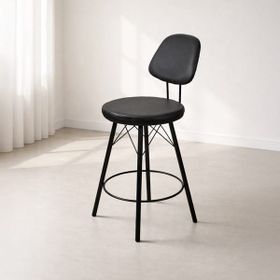 Just Home Soho Siyah 102,5x38x38 cm Metal Bar Taburesi