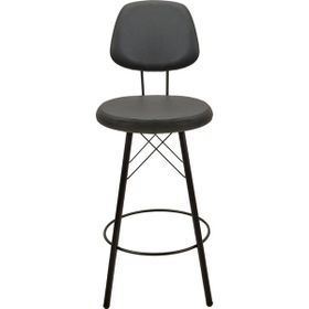 Just Home Soho Siyah 102,5x38x38 cm Metal Bar Taburesi