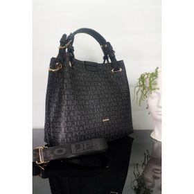 Just Polo 2180-GD Siyah Kadın Omuz Çantası