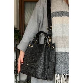 Just Polo 2180-GD Siyah Kadın Omuz Çantası
