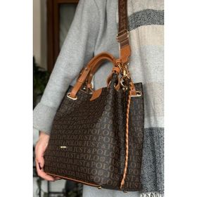 Just Polo 2180-GD Yağ Yeşili Beyaz Kadın Omuz Çantası