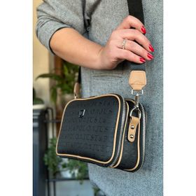 Just Polo 4023-GD Siyah Taba Kadın Omuz Çantası