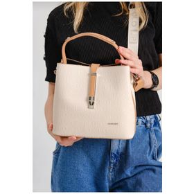 Just Polo LB-4002 Krem Kadın Omuz Çantası