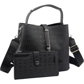 Just Polo MDS4002-1001 Siyah Kadın Kartlık Omuz Çanta Kombini
