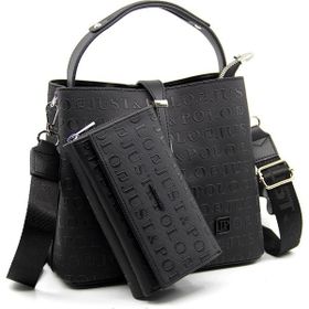 Just Polo MDS4002-1003 Siyah Kadın Kartlık Omuz Çanta Kombini