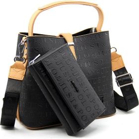Just Polo MDS4002-1003 Siyah Kadın Kartlık Omuz Çanta Kombini