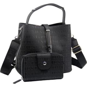 Just Polo MDS4002-1005 Siyah Kadın Kartlık Omuz Çanta Kombini