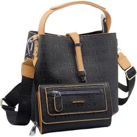 Just Polo MDS4002-1006 Siyah Kadın Kartlık Omuz Çanta Kombini