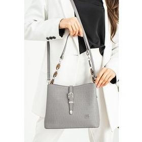 Just Polo MDS4014 Gri Kadın Omuz Çantası