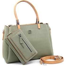 Just Polo MDS4018-1006 Yeşil Kadın Omuz Çantası Cüzdan Kombini