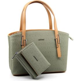 Just Polo MDS4030-1002 Yeşil Taba Kadın Omuz Çantası ve Cüzdan Kombini