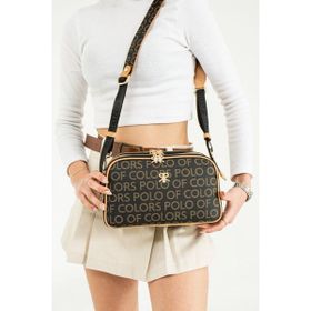 Just Polo PBU3011 Siyah Taba Kadın Omuz Çantası Cüzdan Kombini