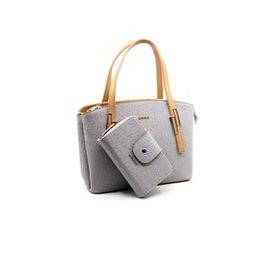 Just Polo PBU4030-1005 Gri Kadın Omuz Çantası ve Cüzdan Kombini