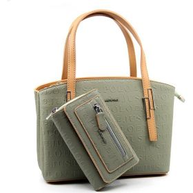 Just Polo PBU4030-1006 Yeşil Taba Kadın Omuz Çantası ve Cüzdan Kombini