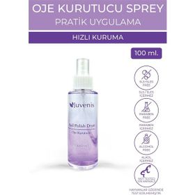 Juvenis 100 ml E Vitaminli Yağ ve İz Bırakmayan Oje Kurutucu Sprey