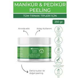 Juvenis 250 gr Özel Formül Hızlı Etki Yumuşatan Güçlendirici Tırnak Bakım Manikür Pedikür Peelingi
