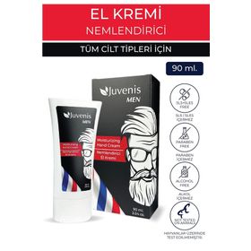 Juvenis Onarıcı Nemlendirici El Bakım Kremi Cilt Yatıştırıcı Allantoin ve E Vitaminli 90 ml Erkek El Kremi