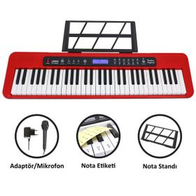 Jwin CTK-3000 61 Kırmızı Tuş Hassasiyetli Org