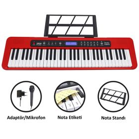 Jwin CTK-3000 61 Kırmızı Tuş Hassasiyetli Org