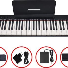 Jwin JTK-6103B Şarjlı Tuş Hassasiyetli 61 Tuşlu Org + Çanta + Pedal ve Adaptör
