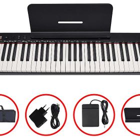 Jwin JTK-6103B Şarjlı Tuş Hassasiyetli 61 Tuşlu Org + Çanta + Pedal ve Adaptör