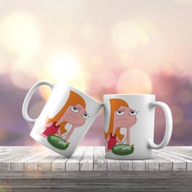 K-196 Fineas ve Förb Abla Candace Baskılı Hediyelik Kupa Bardak
